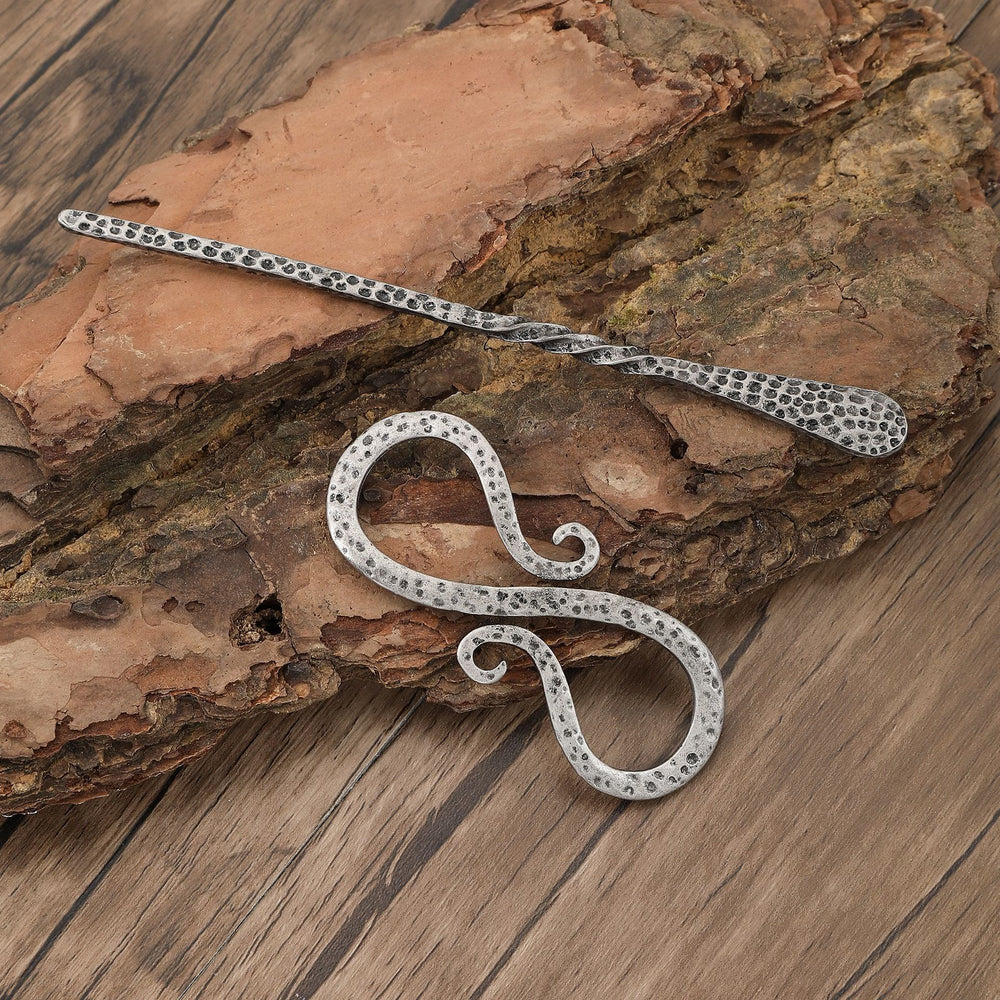 WorldNorse Nordic Textured Infinity Knot Hairpin - image 1