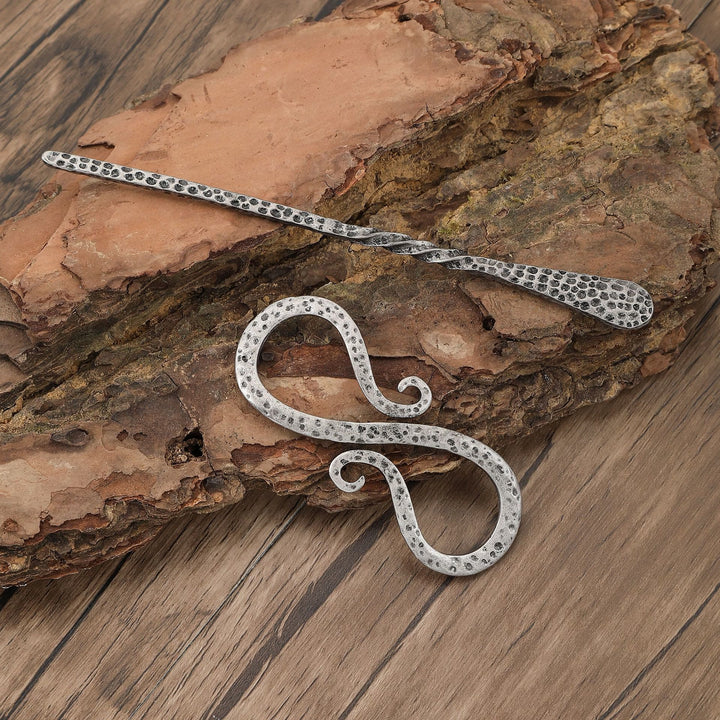 WorldNorse Nordic Textured Infinity Knot Hairpin - image 1