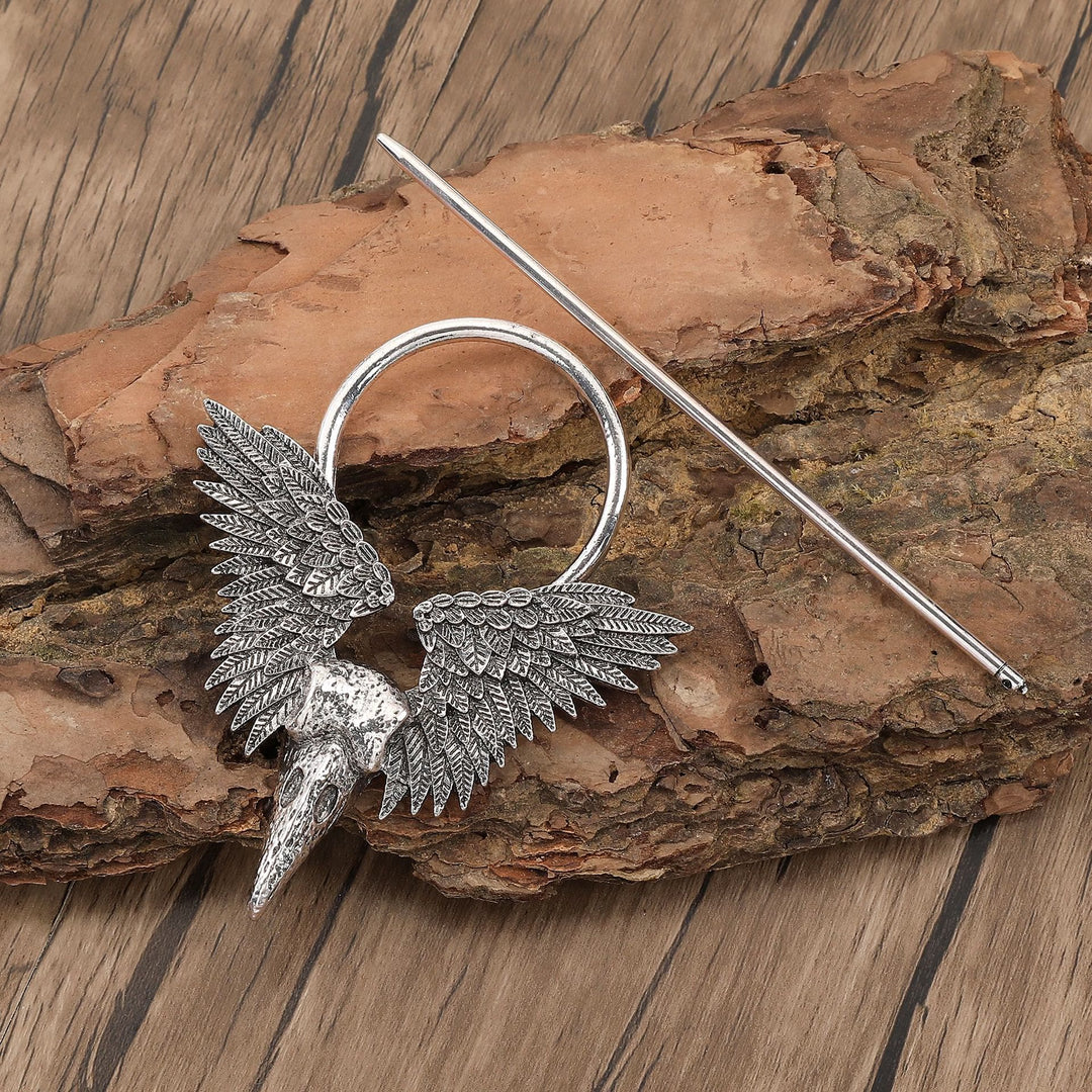WorldNorse Viking Raven Skull Wing Hairpin - image 1