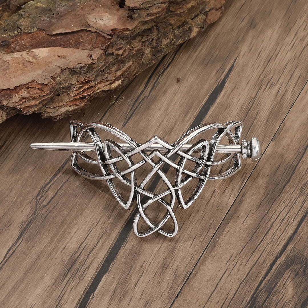 WorldNorse Viking Celtic Knot Weave Hairpin - Round - image 0