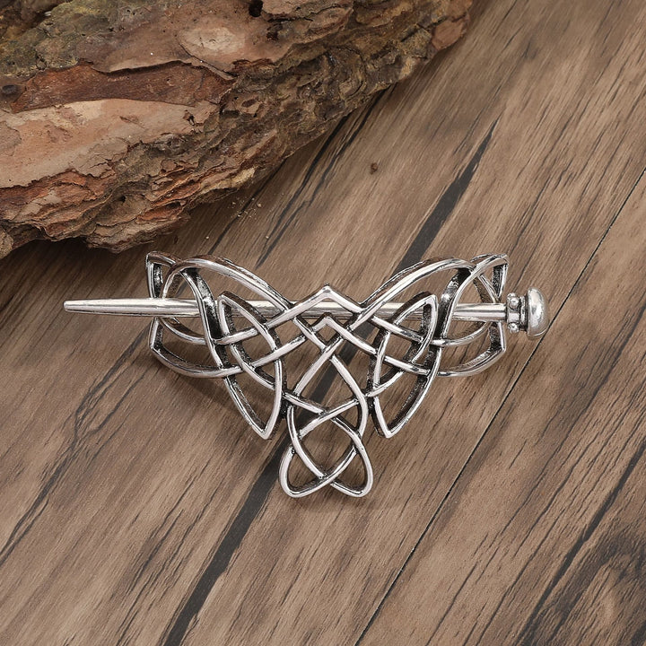 WorldNorse Viking Celtic Knot Weave Hairpin - Round - image 0