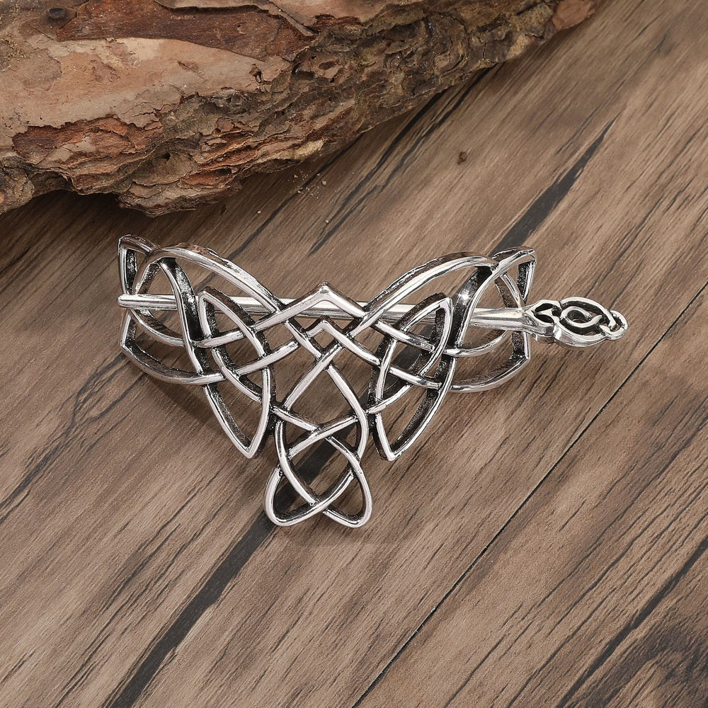 WorldNorse Viking Celtic Knot Weave Hairpin - Flower - image 1
