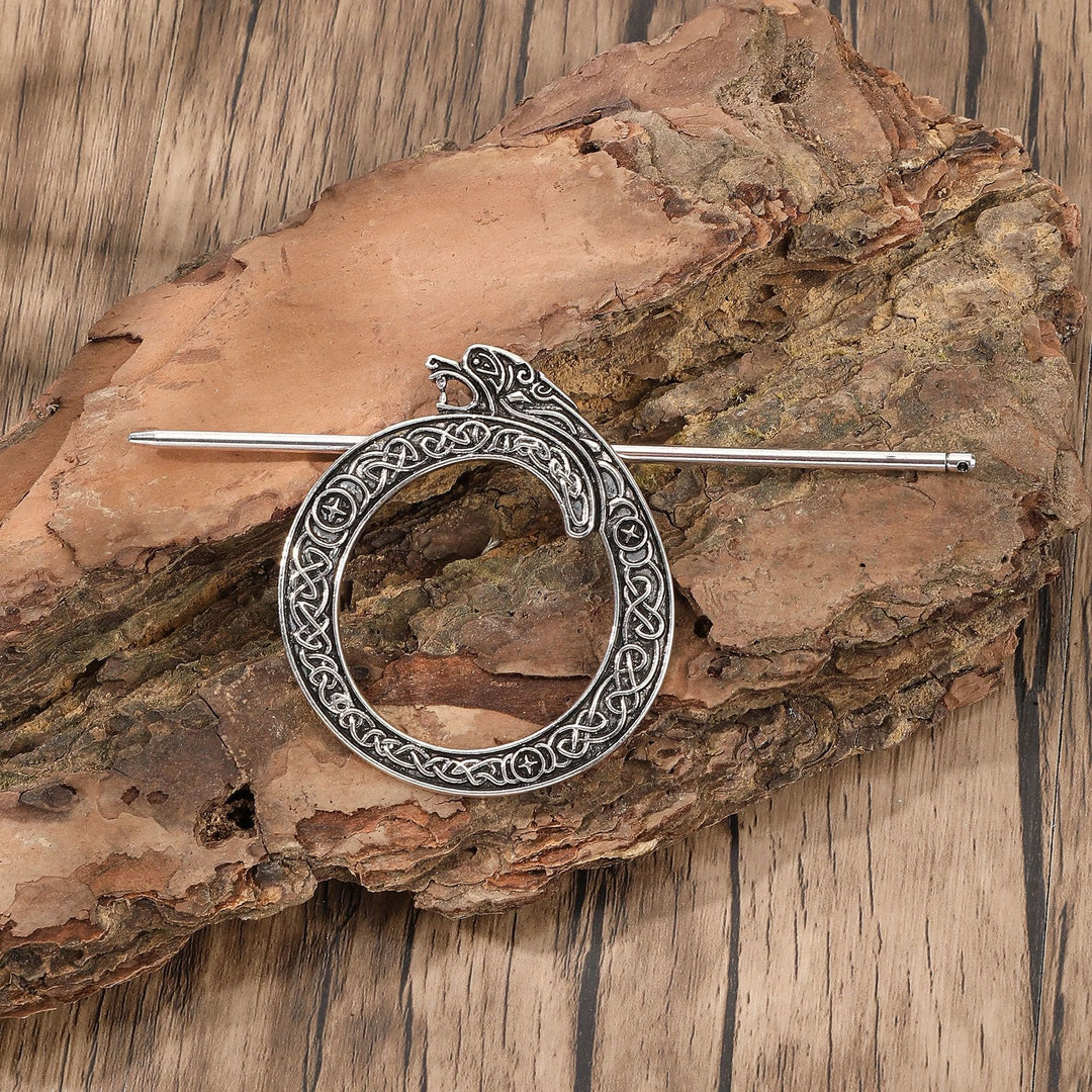 WorldNorse Norse Dragon Celtic Weave Hairpin - Norse Dragon - image 0