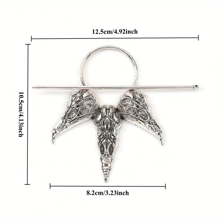WorldNorse Three Raven Skulls Hairpin - image 3