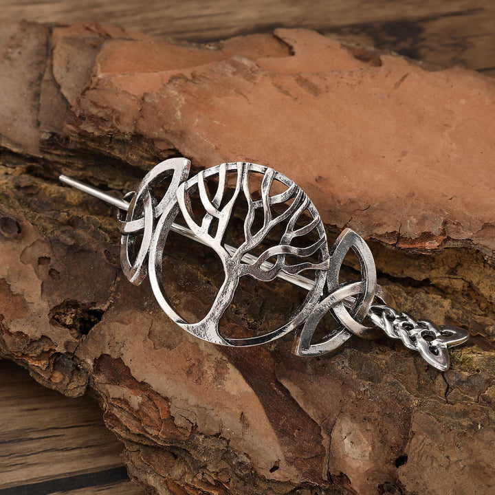 WorldNorse Tree of Life Triquetra Hairpin - Knot - image 2