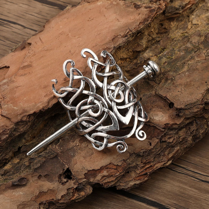 WorldNorse Celtic Knot Vine Hairpin - Round - image 0