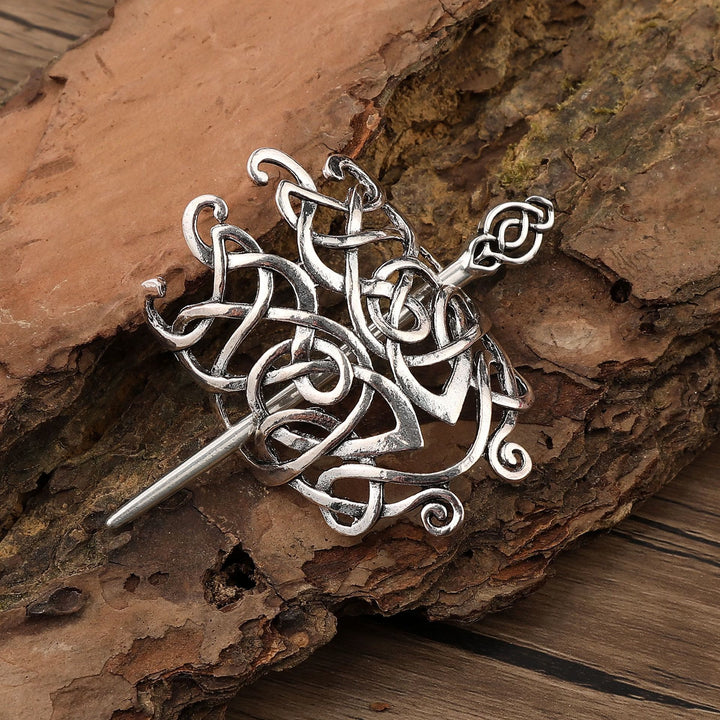 WorldNorse Celtic Knot Vine Hairpin - Flower - image 1