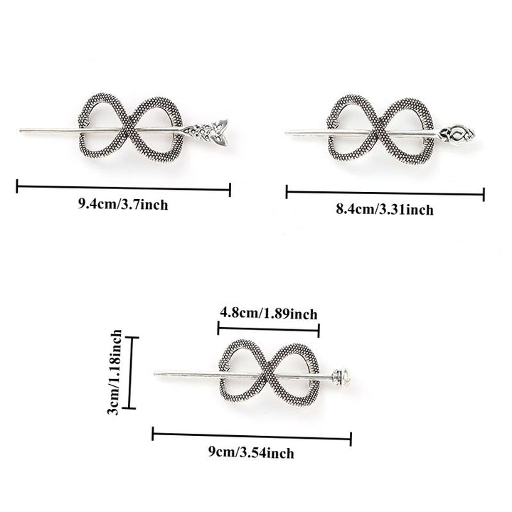 WorldNorse Nordic Serpent Infinity Hairpin - image 3
