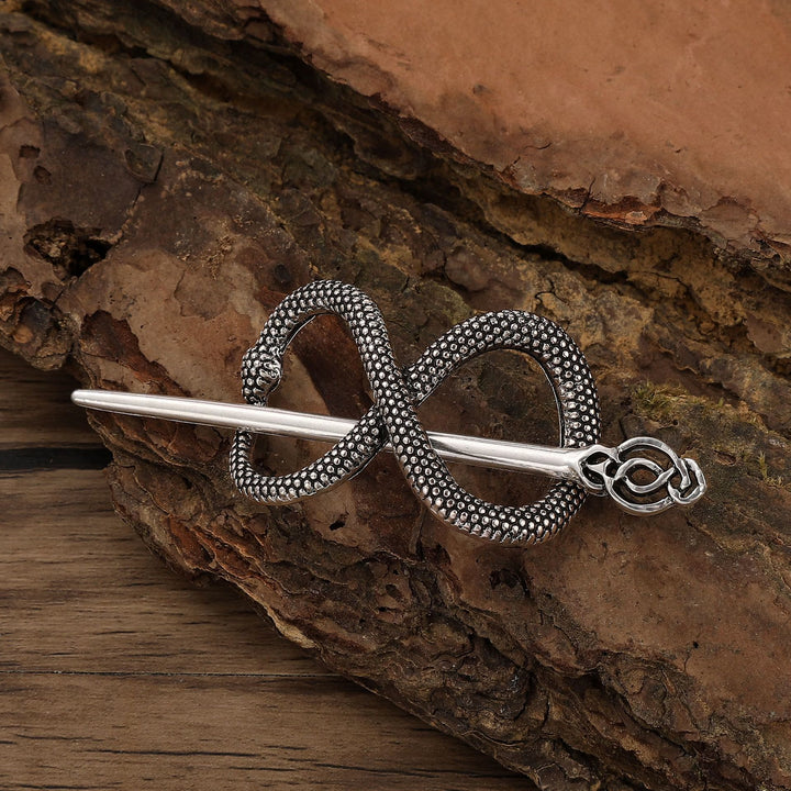 WorldNorse Nordic Serpent Infinity Hairpin - Flower - image 0