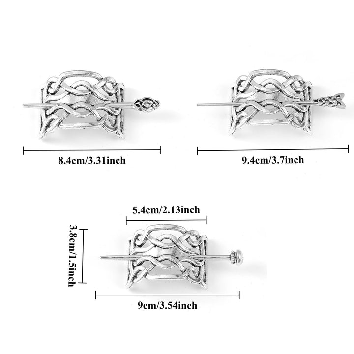 WorldNorse Nordic Woven Shield Celtic Hairpin - image 3