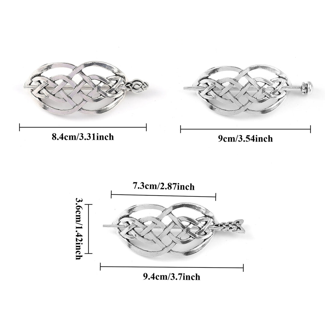WorldNorse Nordic Oval Celtic Knot Hairpin - image 3