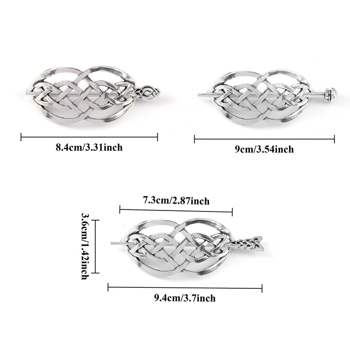 WorldNorse Nordic Oval Celtic Knot Hairpin - image 3