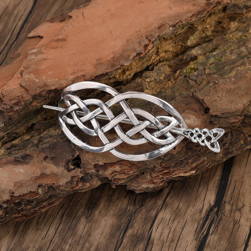 WorldNorse Nordic Oval Celtic Knot Hairpin - Knot - image 0
