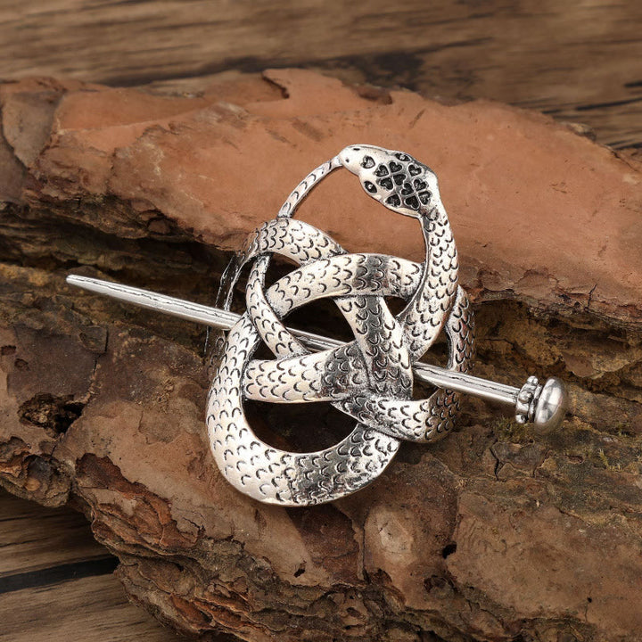 WorldNorse Viking Coiled Serpent Knot Hairpin - Round - image 1