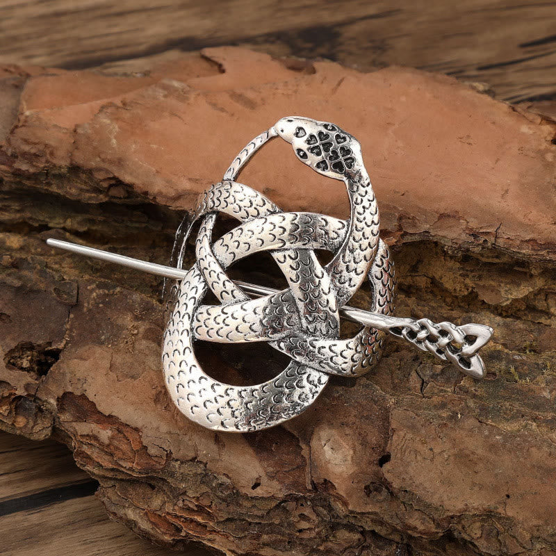 WorldNorse Viking Coiled Serpent Knot Hairpin - Knot - image 0