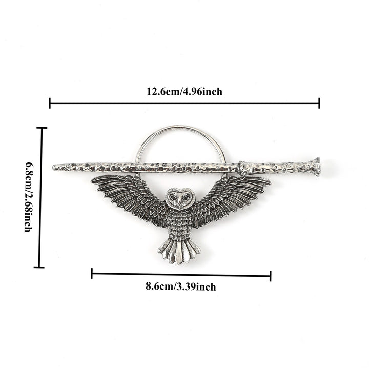 WorldNorse Viking Forged Feather Owl Hairpin - image 5