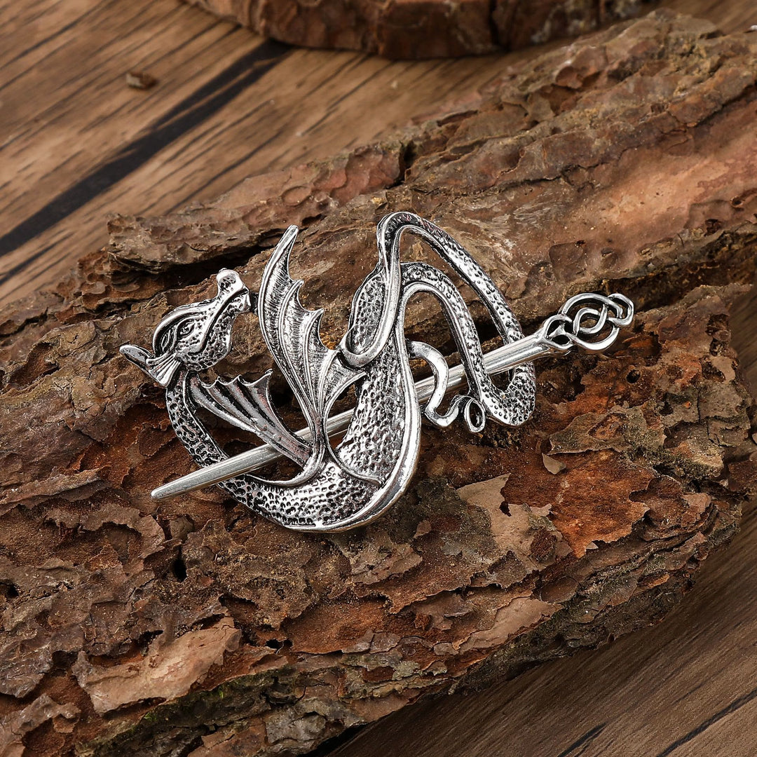 WorldNorse Viking Norse Dragon Knot Hairpin - Flower - image 0