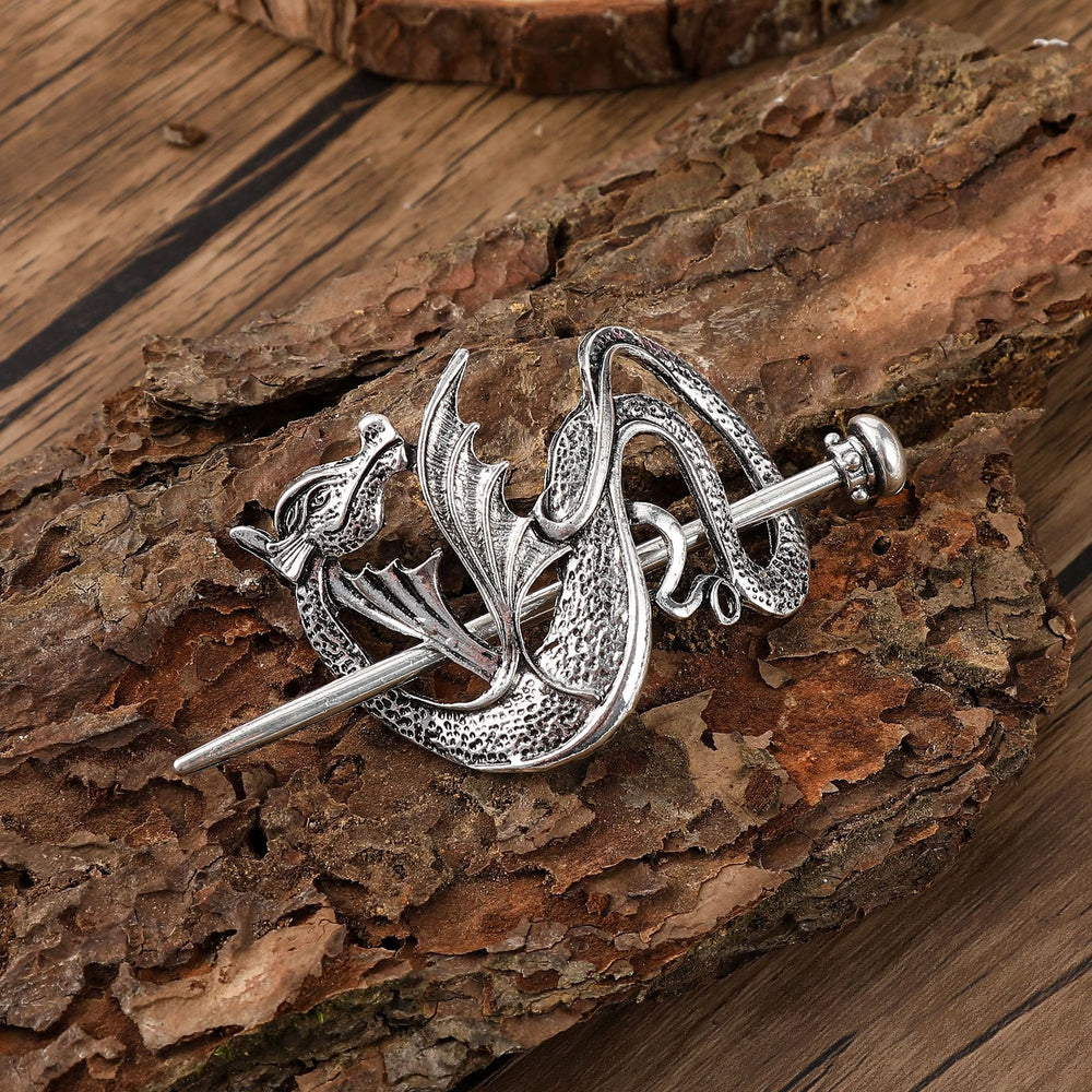 WorldNorse Viking Norse Dragon Knot Hairpin - Round - image 1