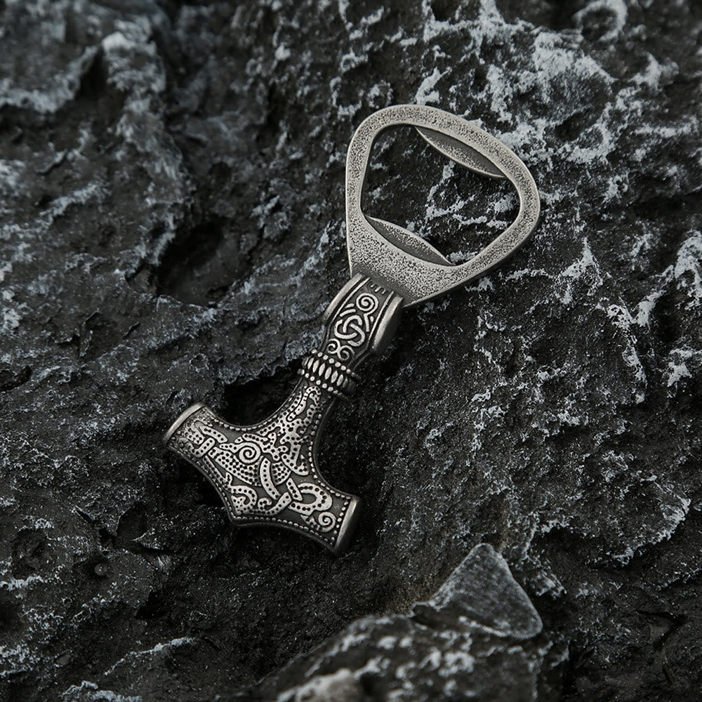 WorldNorse Viking Thor's Hammer Bottle Opener - Retro Black - image 1