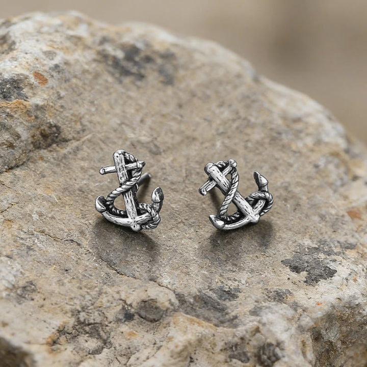 WorldNorse Viking Anchor Rope Wrapped Rustic Earrings - image 5