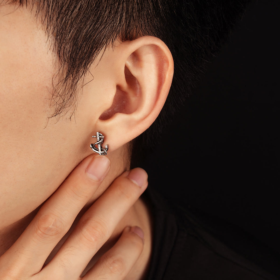 WorldNorse Viking Anchor Rope Wrapped Rustic Earrings - image 7