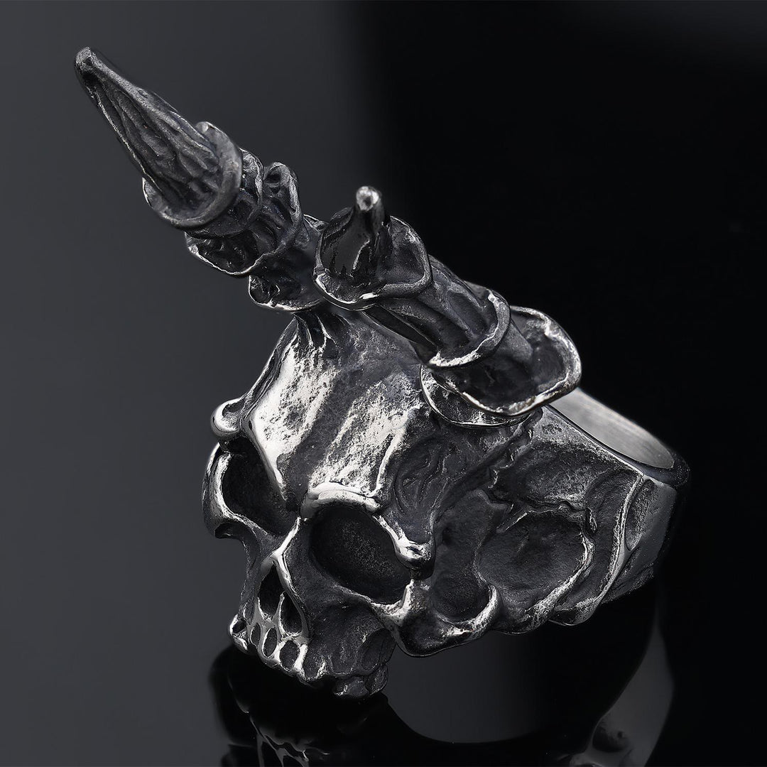WorldNorse Occult Skull Candle Ring - image 2
