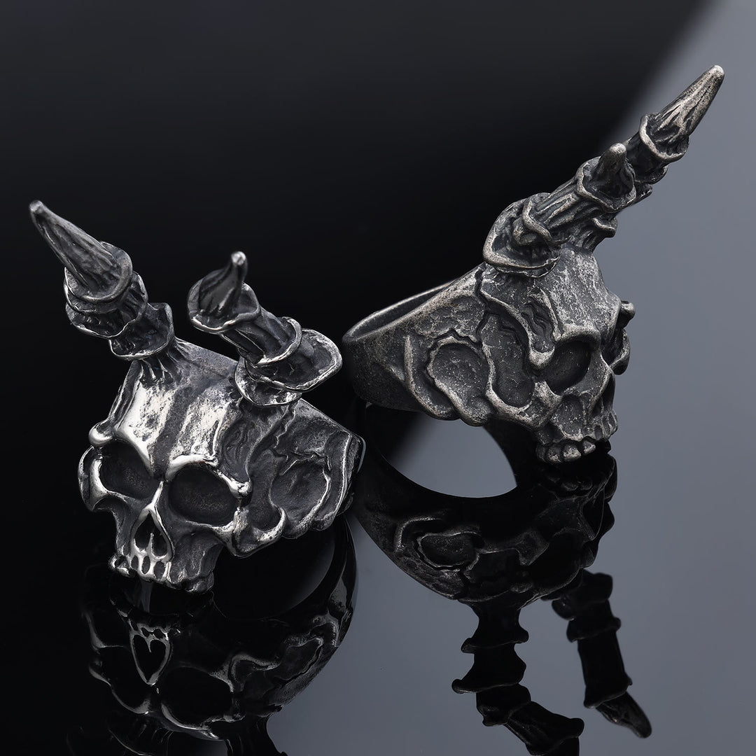 WorldNorse Occult Skull Candle Ring - US 13 - image 0