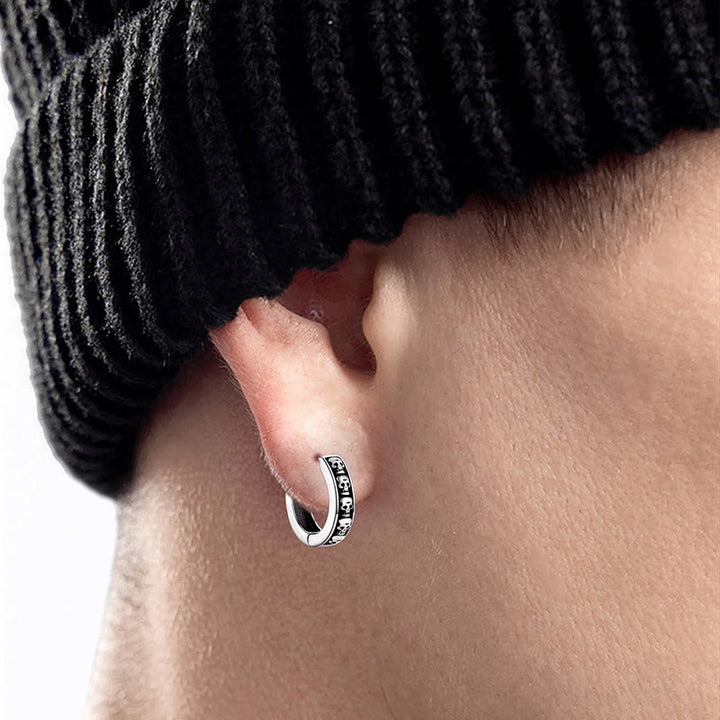 WorldNorse Viking Skull Row Huggie Earrings - image 4