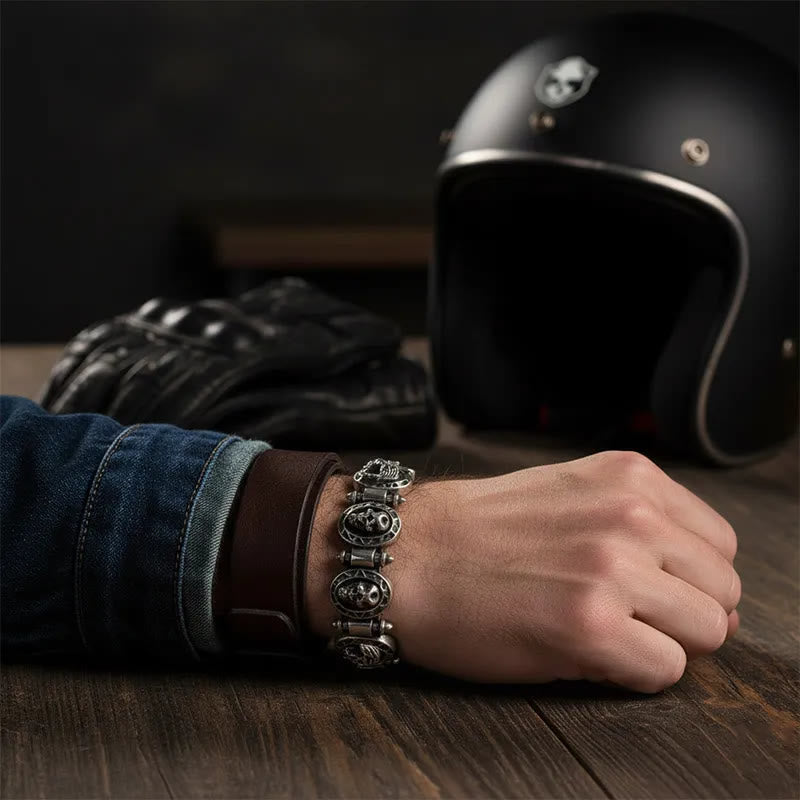 WorldNorse Wolf Head Scale Bracelet - image 1