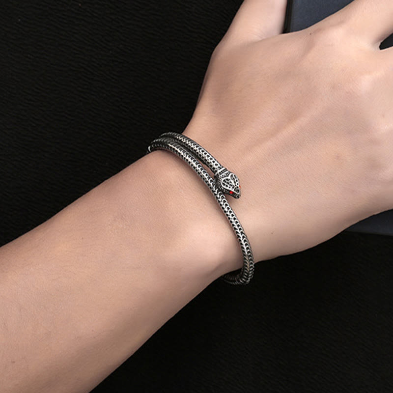 WorldNorse Nordic Red-Eye Snake Cuff Bracelet - image 1