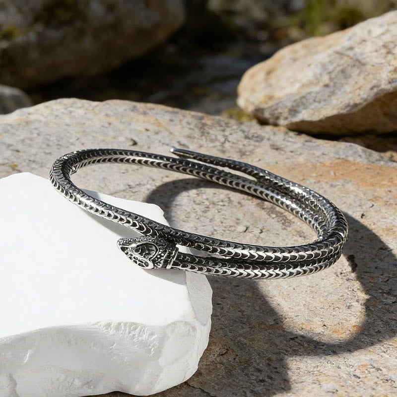 WorldNorse Nordic Red-Eye Snake Cuff Bracelet - image 6