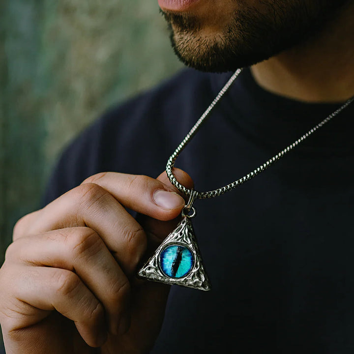 WorldNorse Triangle Dragon Eye Necklace - image 1