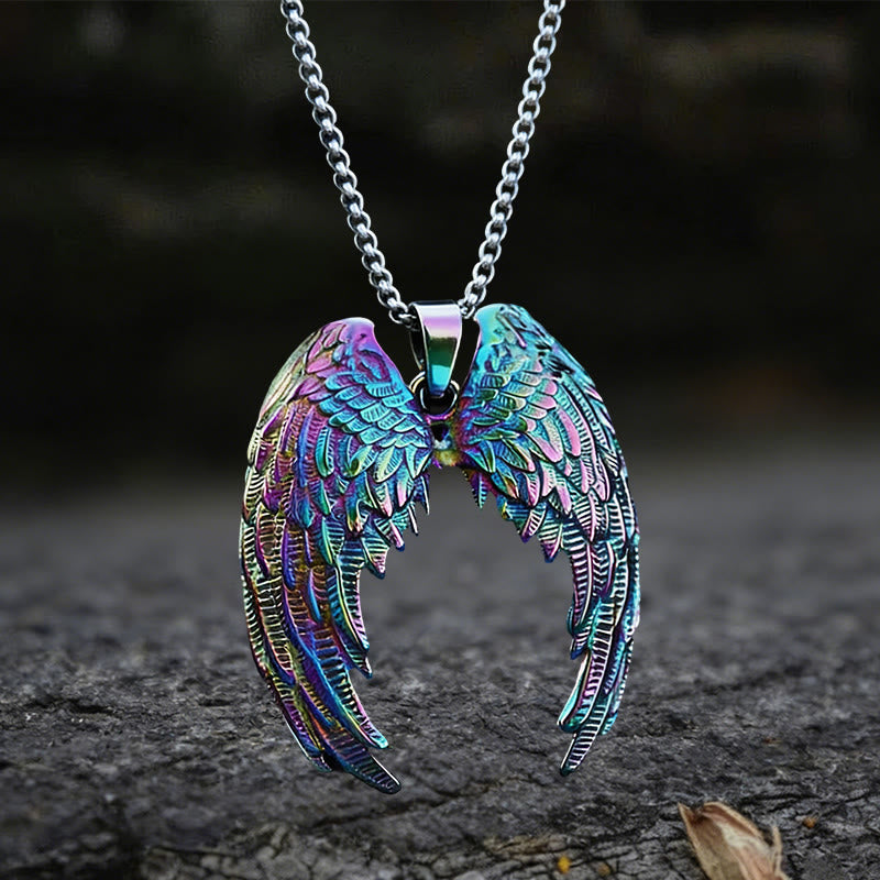 WorldNorse Nordic Feathered Wings Necklace - Colorful - image 5