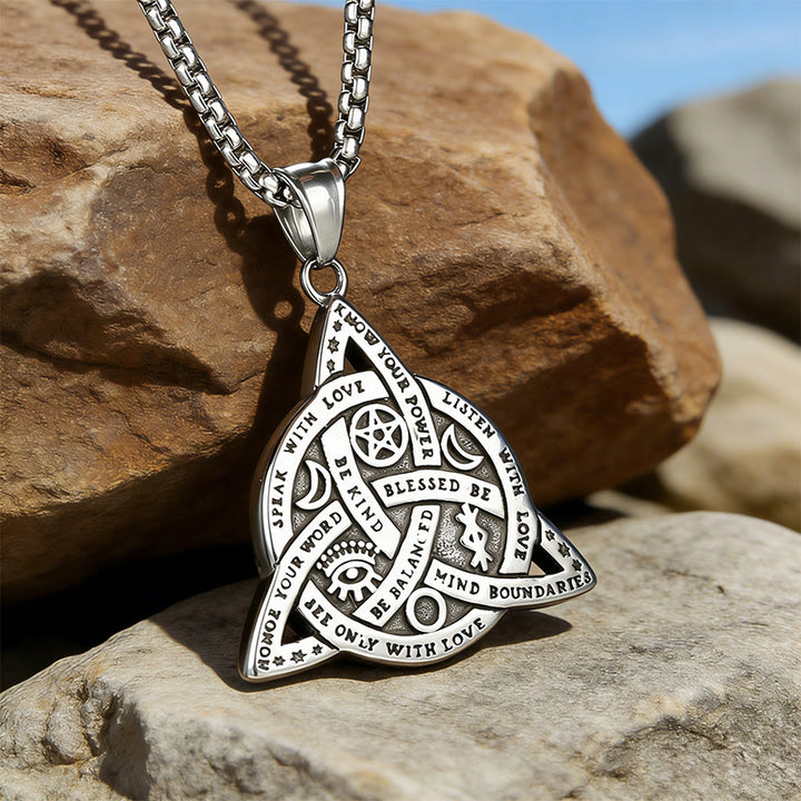 WorldNorse Viking Triquetra Mystic Necklace - Silver - image 3