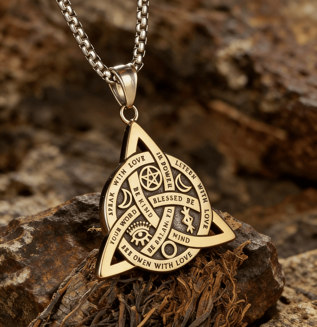 WorldNorse Viking Triquetra Mystic Necklace - Gold - image 5