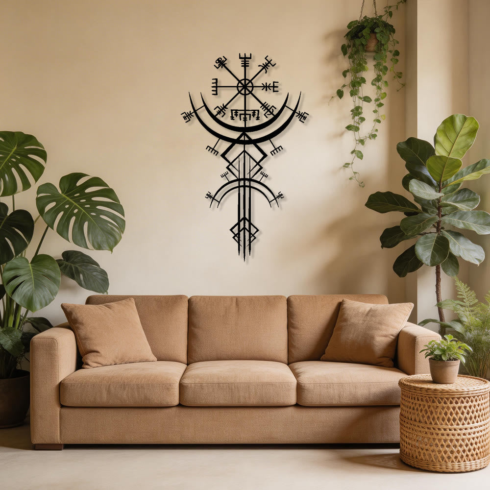 WorldNorse Vegvisir Compass Spear Metal Wall Decor - image 5