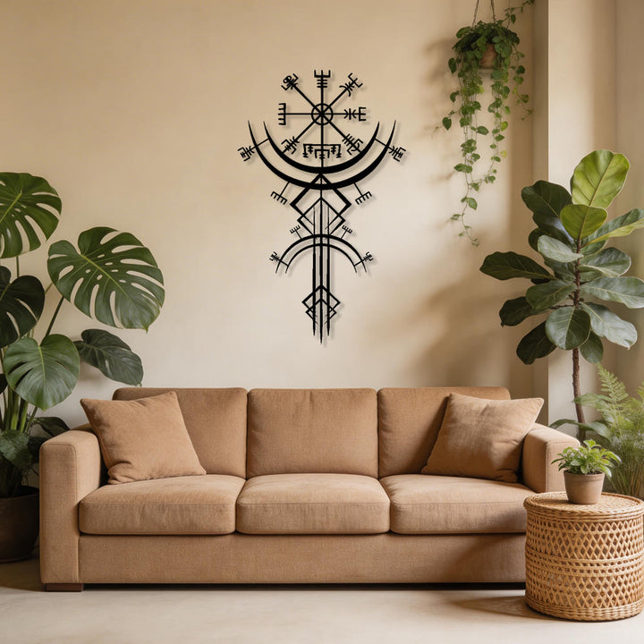 WorldNorse Vegvisir Compass Spear Metal Wall Decor - image 5