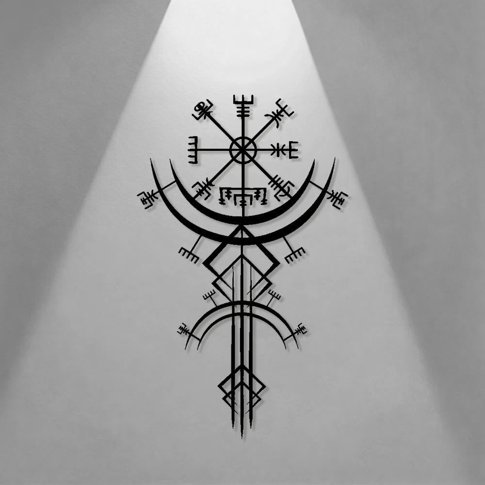 WorldNorse Vegvisir Compass Spear Metal Wall Decor - image 0