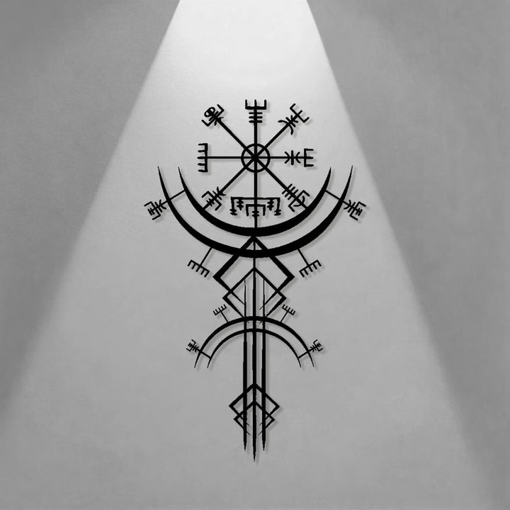 WorldNorse Vegvisir Compass Spear Metal Wall Decor - image 0