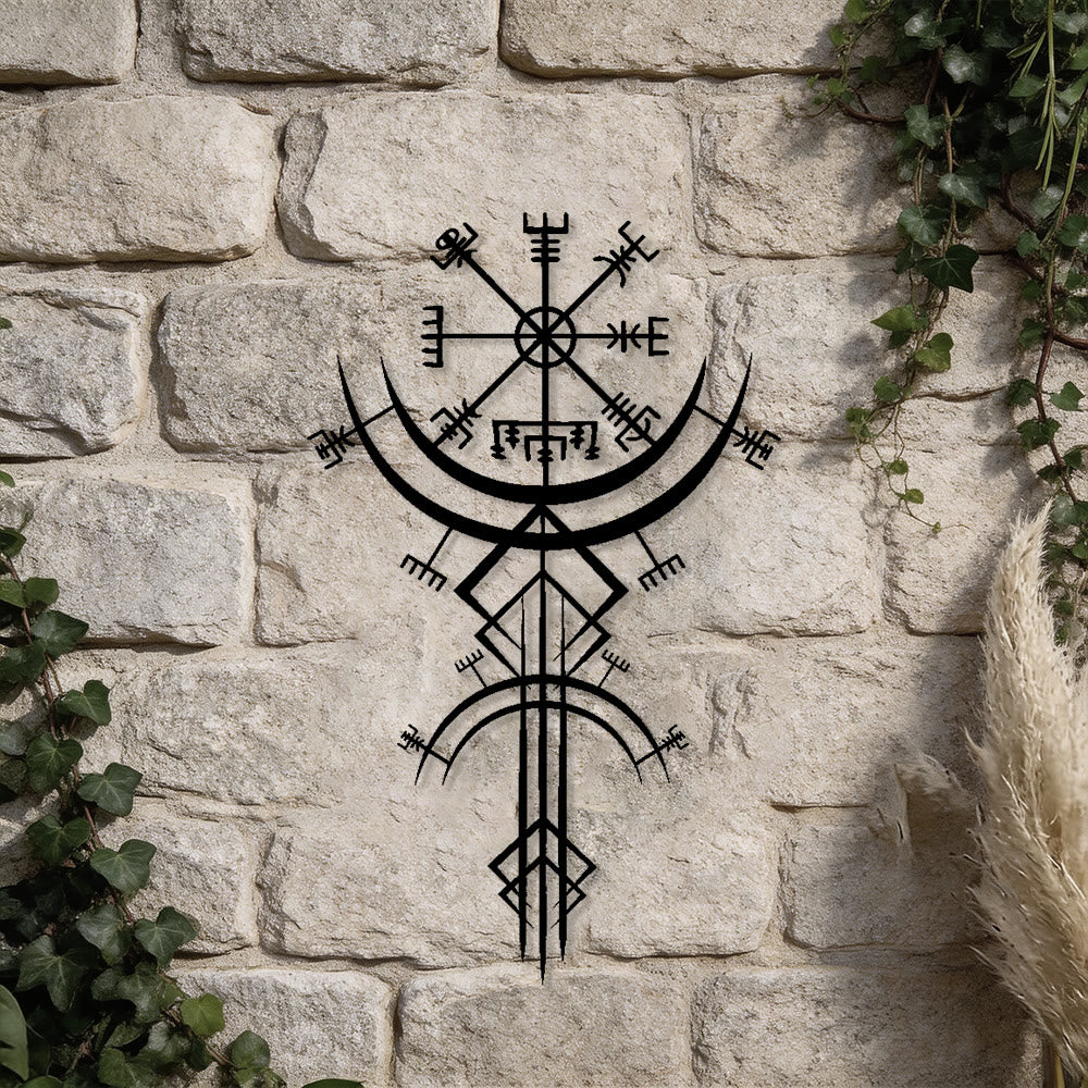 WorldNorse Vegvisir Compass Spear Metal Wall Decor - image 4