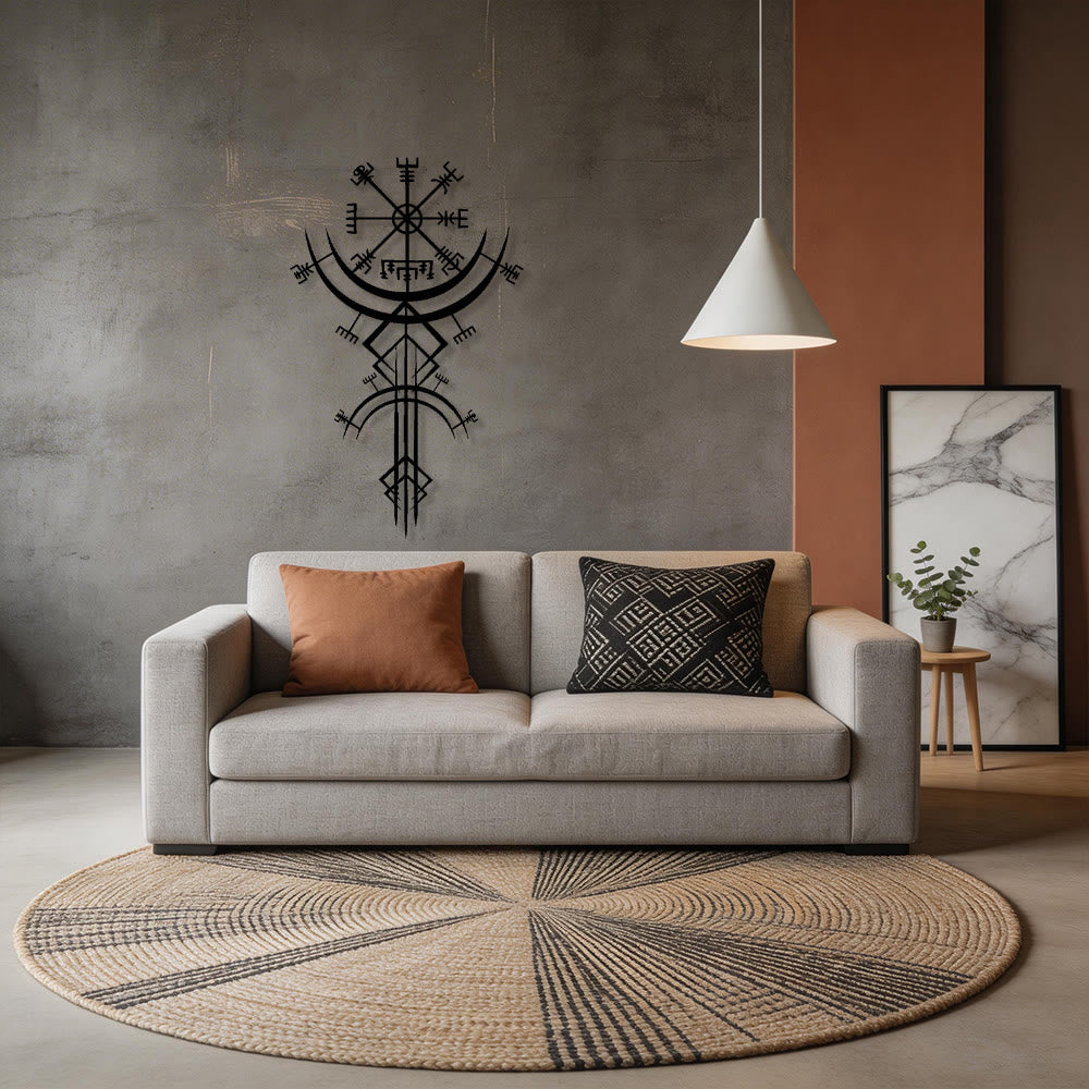 WorldNorse Vegvisir Compass Spear Metal Wall Decor - image 6