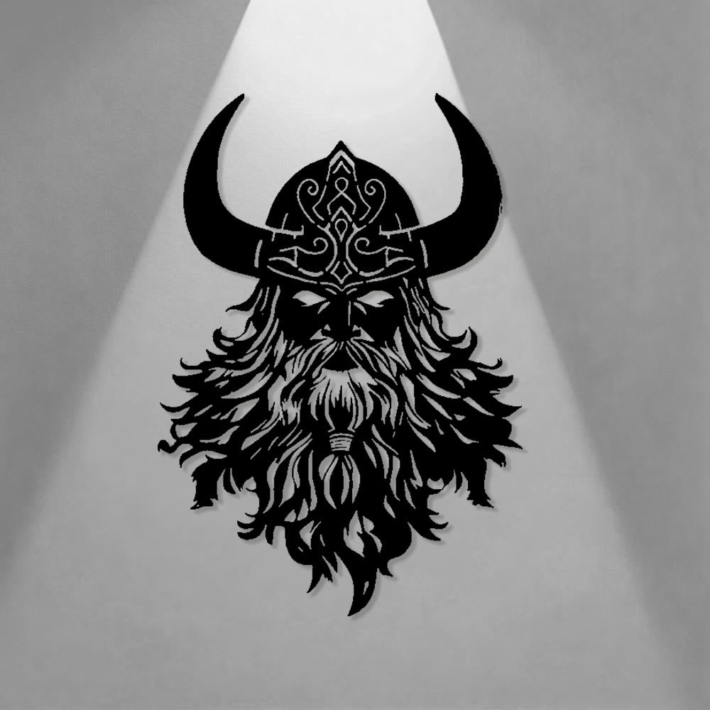 WorldNorse Viking Horned Warrior Metal Wall Decor - image 0