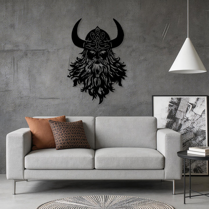 WorldNorse Viking Horned Warrior Metal Wall Decor - image 6