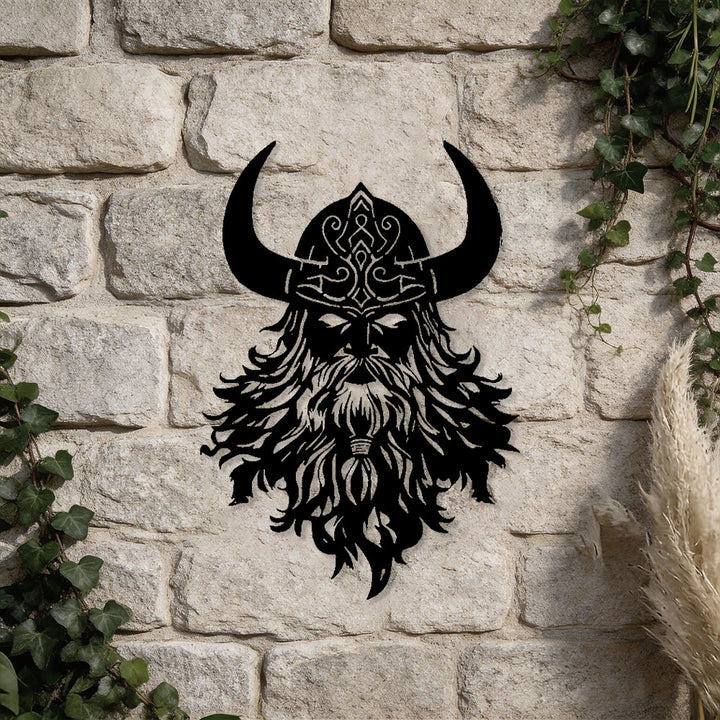WorldNorse Viking Horned Warrior Metal Wall Decor - image 4