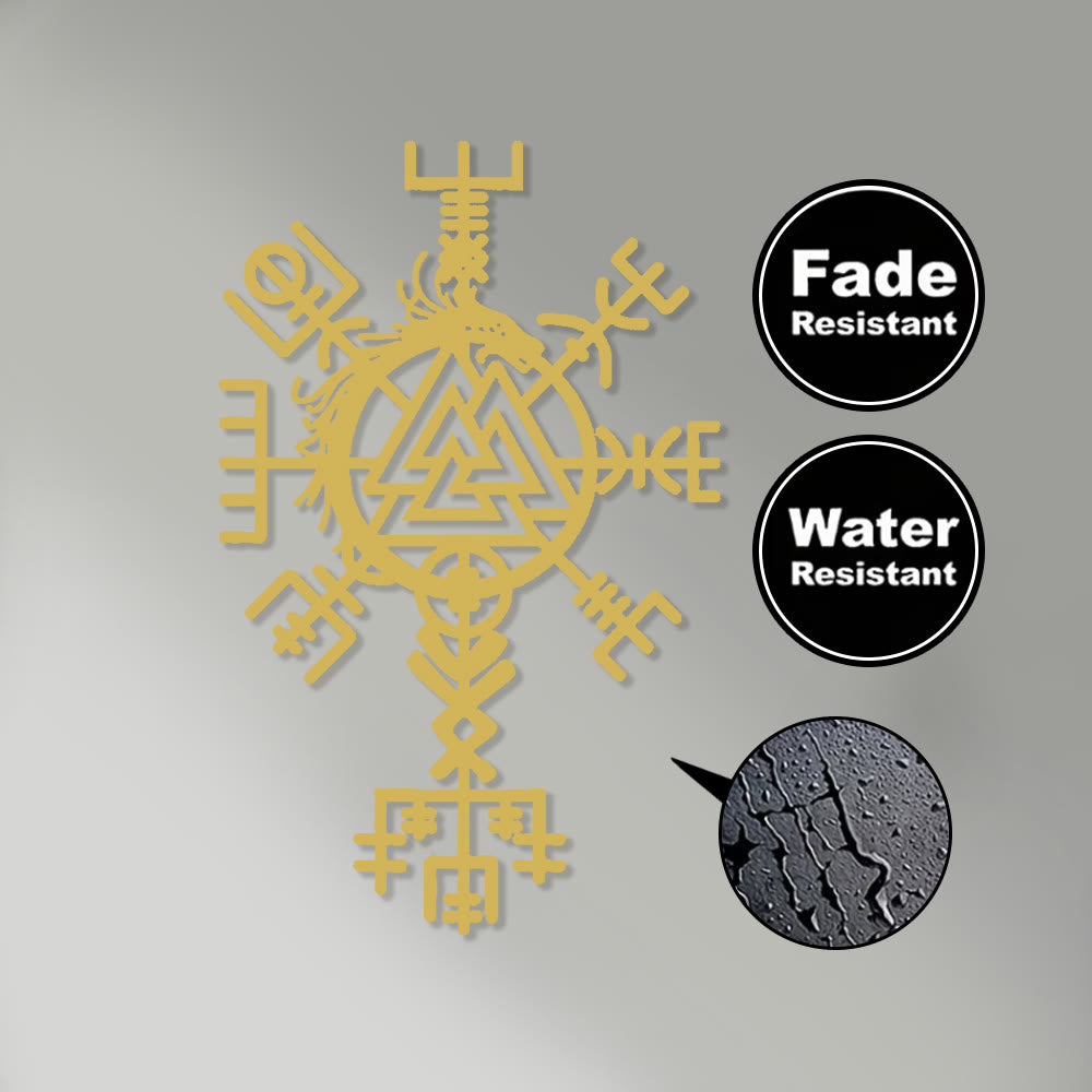 WorldNorse Viking Vegvisir Valknut Jormungandr Metal Wall Decor - image 3