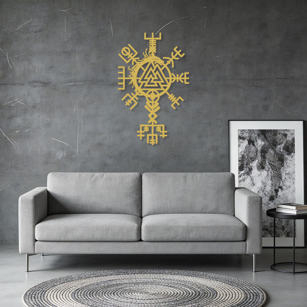 WorldNorse Viking Vegvisir Valknut Jormungandr Metal Wall Decor - image 6