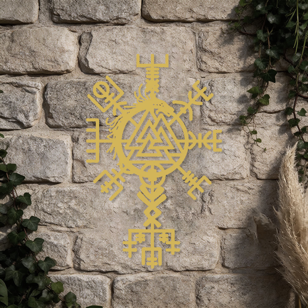 WorldNorse Viking Vegvisir Valknut Jormungandr Metal Wall Decor - image 4