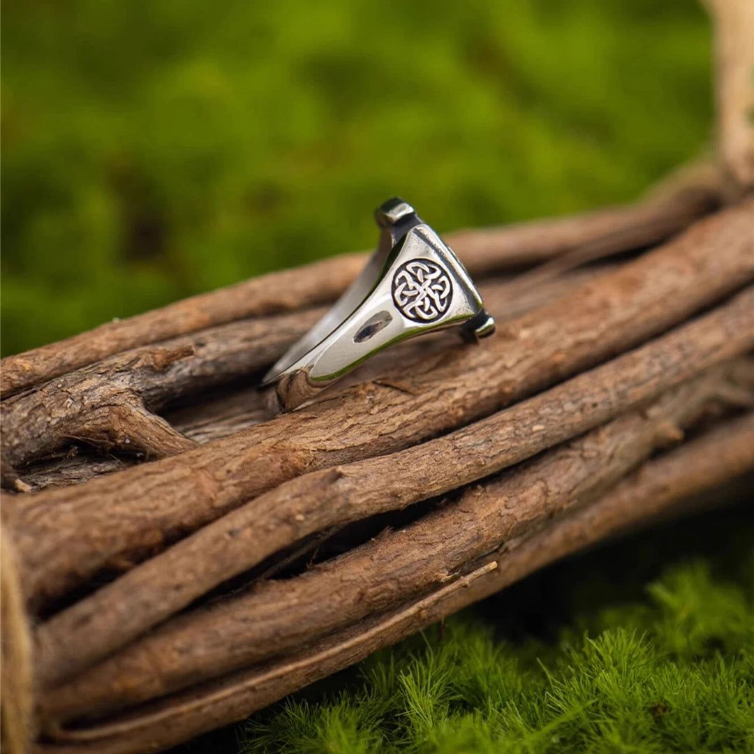 WorldNorse Vintage Celtic Knot Cross Adjustable Ring - image 3