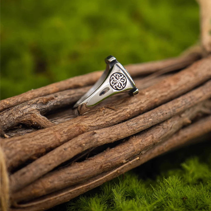 WorldNorse Vintage Celtic Knot Cross Adjustable Ring - image 3