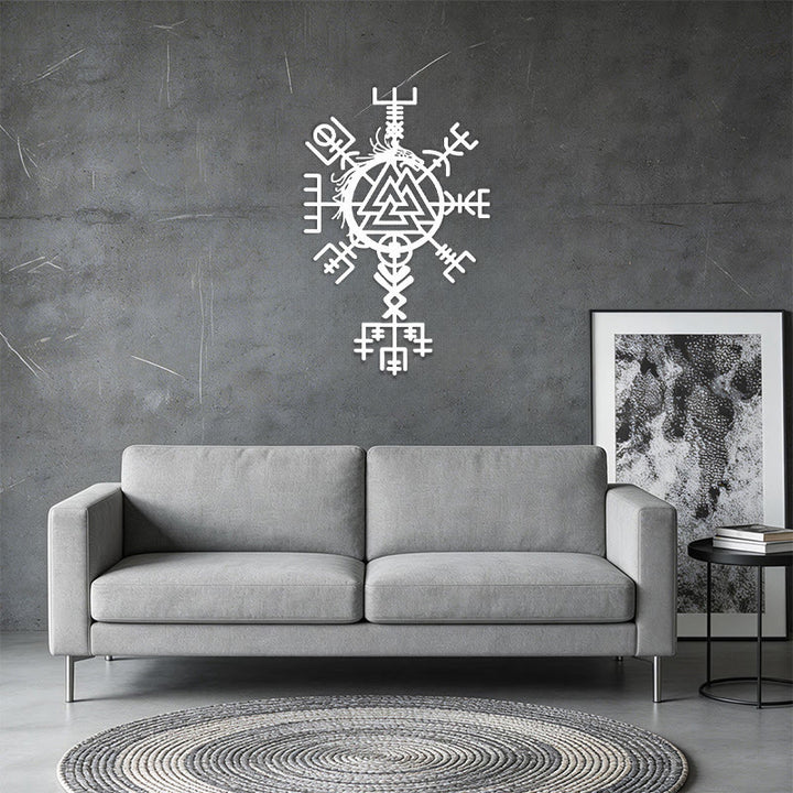 WorldNorse Viking Vegvisir Valknut Jormungandr Metal Wall Decor - image 12